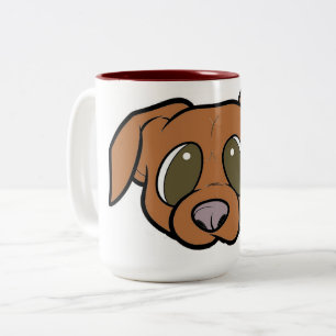 Vizsla-Cartoon Zweifarbige Tasse