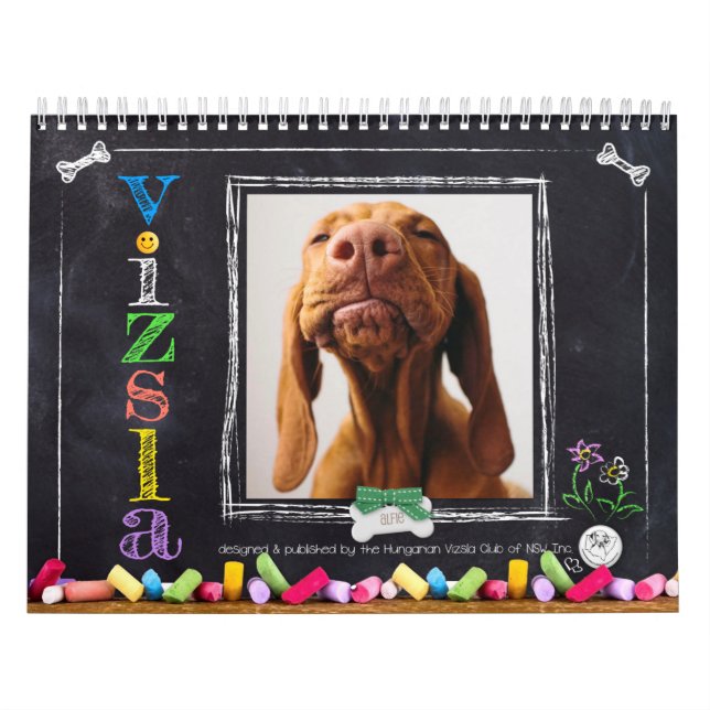 Vizsla Chalkboard Kalender (Titelbild)