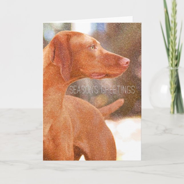 Vizsla Christmas Grußkarten Feiertagskarte (Vorderseite)