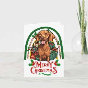 Vizsla Christmas Karte