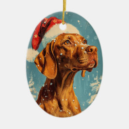 Vizsla Christmas Keramik Ornament