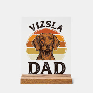Vizsla Dad Vintage Gravur Hundedesign_1 Acrylschild