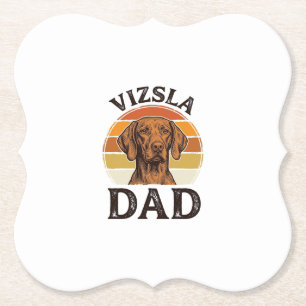 Vizsla Dad Vintage Gravur Hundedesign_1 Untersetzer