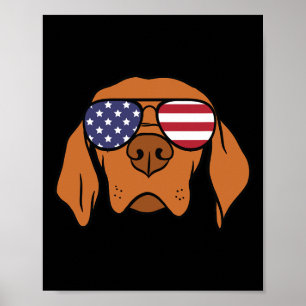 Vizsla Dog 4. Juli Poster