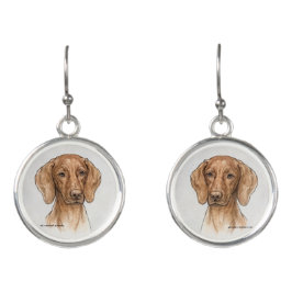Vizsla Dog Art Ohrringe