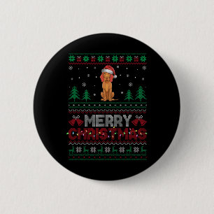 Vizsla Dog Liebhaber Weihnachtsmannmütze Weihnacht Button