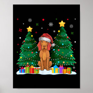 Vizsla Dog Lovers Weihnachtsmannmütze Ugly Christm Poster