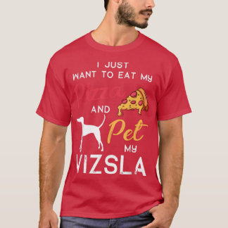 Vizsla Dog Pizza Lover Eigentümer Weihnachten Gebu T-Shirt