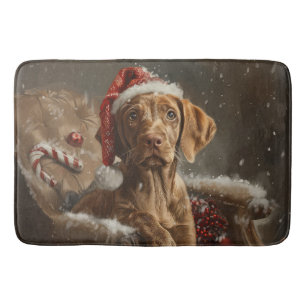 Vizsla Dog Weihnachtsfest Badematte