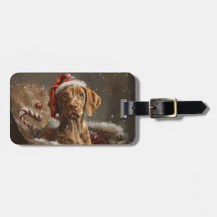 Vizsla Dog Weihnachtsfest Gepäckanhänger