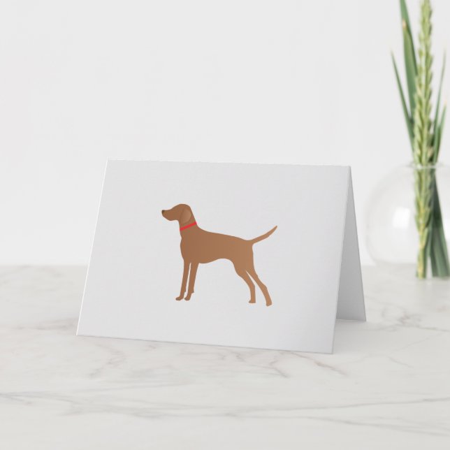 Vizsla Feiertagskarte (Vorderseite)