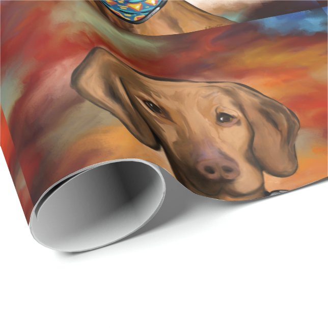 Vizsla Geschenkpapier (Rolleneckpunkt)