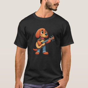 Vizsla Gitarre Hund Lustige Musik T-Shirt