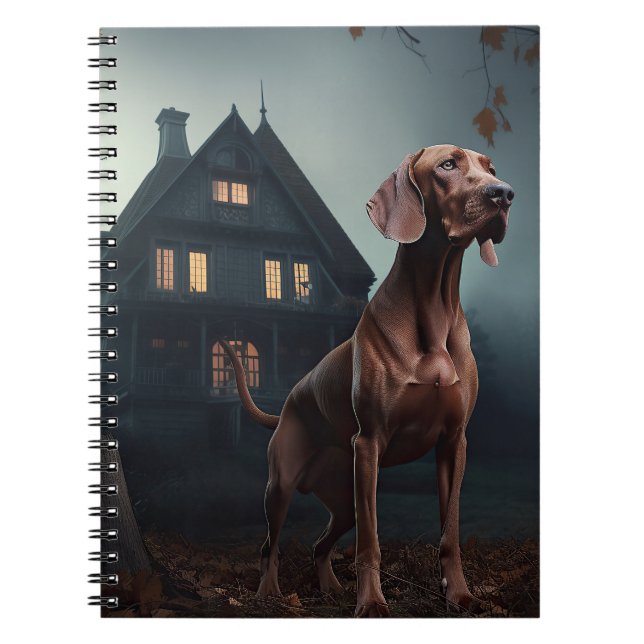 Vizsla Halloween Beängstigend Notizblock (Vorderseite)