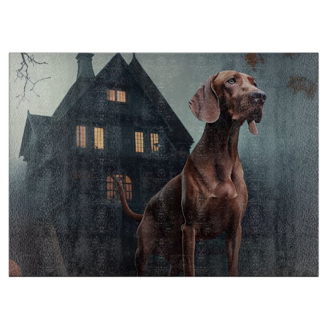 Vizsla Halloween Beängstigend Schneidebrett (Vorderseite)