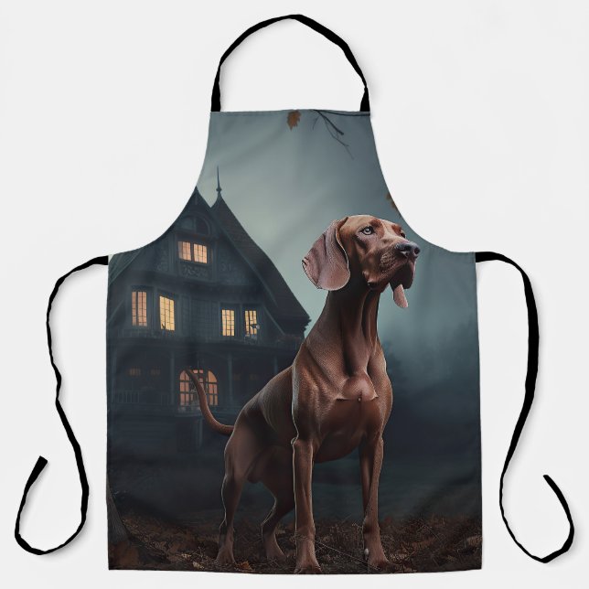 Vizsla Halloween Beängstigend Schürze (Vorderseite)