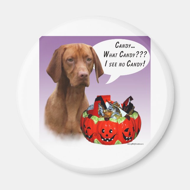 Vizsla Halloween Candy Magnet (Vorne)