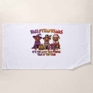 Vizsla Halloween Erntedank Weihnachts Classic T- Strandtuch