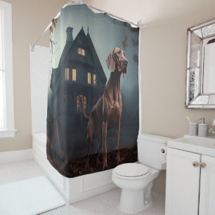 Vizsla Halloween Gruselig Duschvorhang