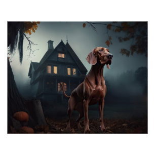Vizsla Halloween Gruselig Poster