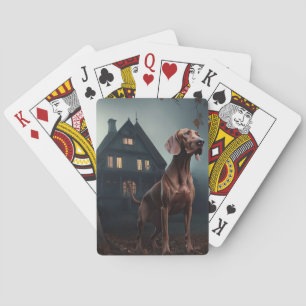 Vizsla Halloween Gruselig Spielkarten