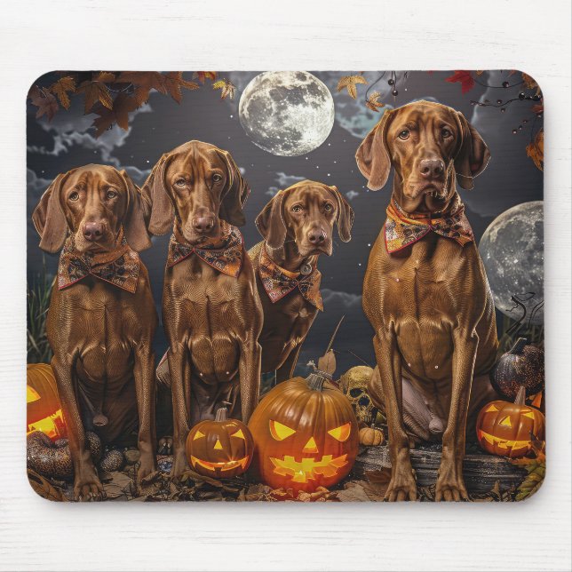 Vizsla Halloween Spooky Mousepad (Vorne)
