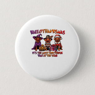 Vizsla Halloween Thanksgiving Christmas Classic T- Button