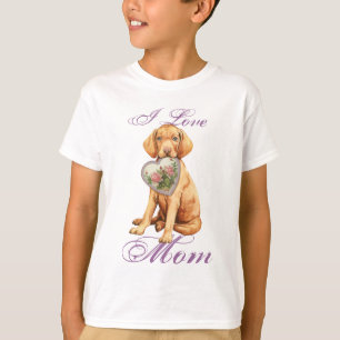 Vizsla Heart Mama T-Shirt