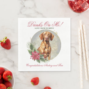 Vizsla-Hochzeitsservietten mit Hundebild Serviette