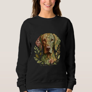 Vizsla Hund botanische Natur Inspiriert Illustrati Sweatshirt