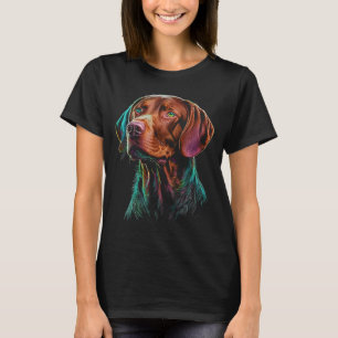 Vizsla Hund farbenfrohe Hunde Mama Vater Männer Fr T-Shirt