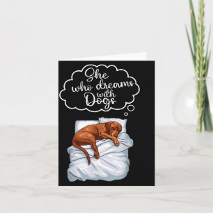 Vizsla-Hund Nachthemd Pyjama  Karte
