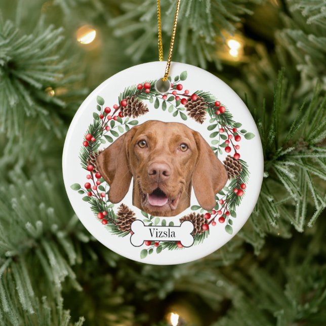 Vizsla Hund Personalisierter Haustier Ornament (Baum)