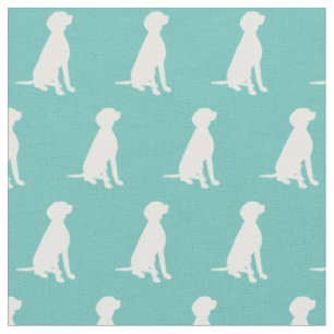 Vizsla Hund Silhouette Haustier Aquamarin Stoff