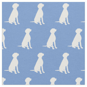 Vizsla Hund Silhouette Hunde hellblau Stoff