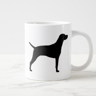 Vizsla-Hund Silhouetten Jumbo-Tasse