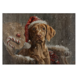 Vizsla-Hund Weihnachtsfestlich Schneidebrett