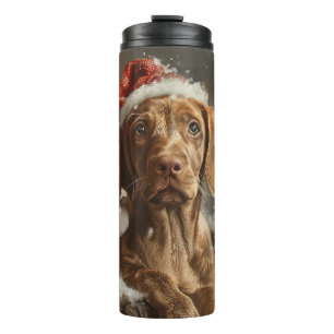 Vizsla-Hund Weihnachtsfestlich Thermosbecher