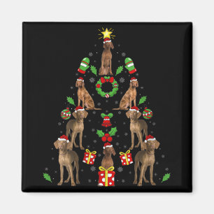 Vizsla Hund Xmas Beleuchtung Baum Vizsla Weihnacht Magnet