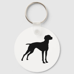 Vizsla HundeSilhouette (Schwarzes) Schlüsselanhänger