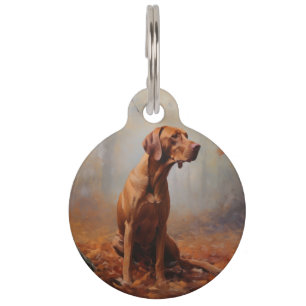 Vizsla im Herbst Leaves Fall Inspiriert Haustiermarke