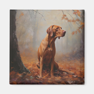 Vizsla im Herbstlaub Fall Inspiriert Magnet