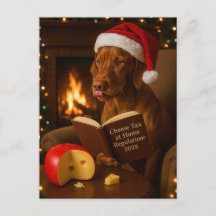 Vizsla 'Käse-Steuer' Weihnachtskarte