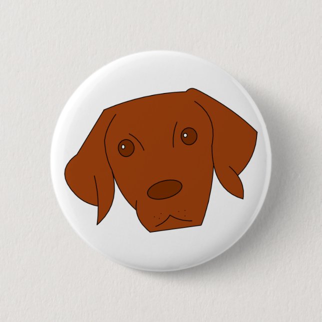Vizsla Knopf Button (Vorderseite)