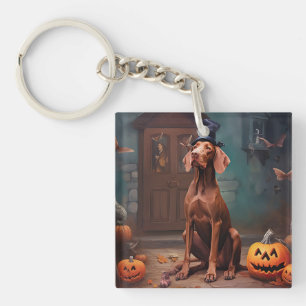 Vizsla-Kürbisse Halloween Gruselig Schlüsselanhänger