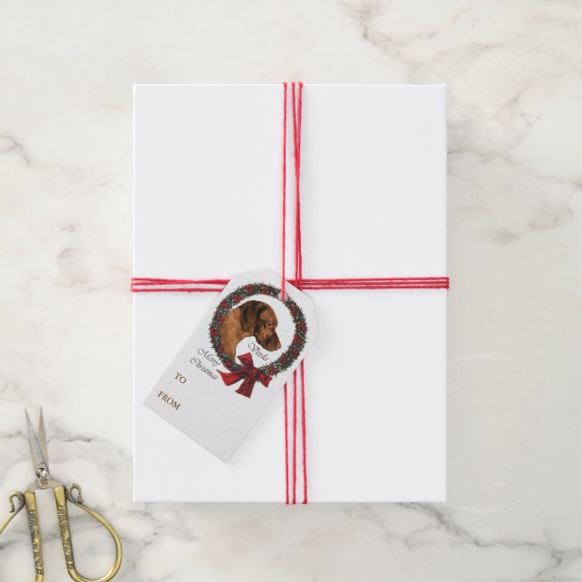 Vizsla Lovers Weihnachten Geschenkanhänger (Mit Garn)