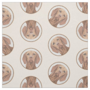 Vizsla Malerei Goldener Rust Niedliche Original Hu Stoff