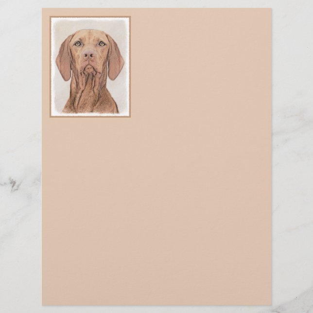 Vizsla-Malerei - Niedliche Original Hunde Kunst (Vorderseite)