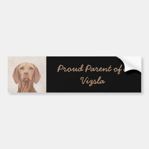 Vizsla-Malerei - Niedliche Original Hunde Kunst Autoaufkleber