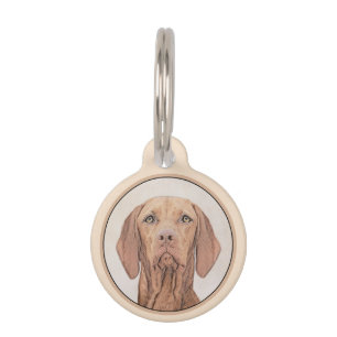 Vizsla-Malerei - Niedliche Original Hunde Kunst Haustiermarke